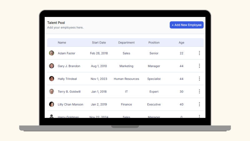 Add employees to your grid