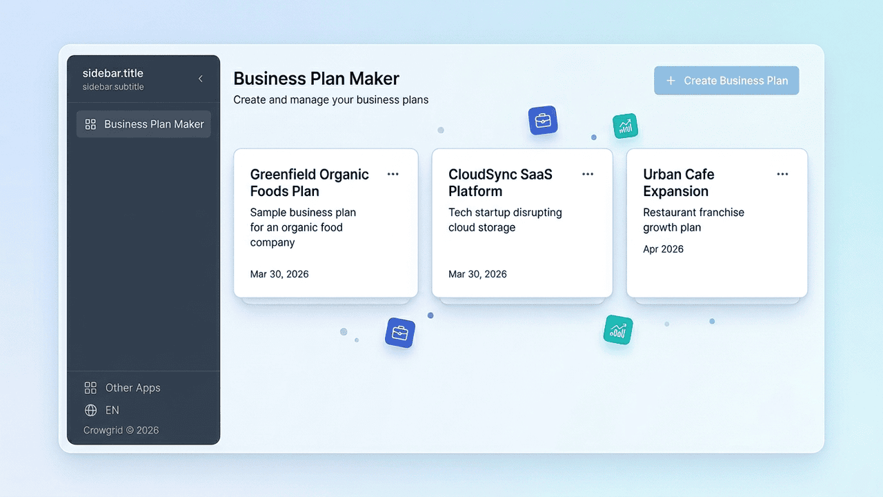 Creando un nuevo plan de negocio con tarjetas de plan