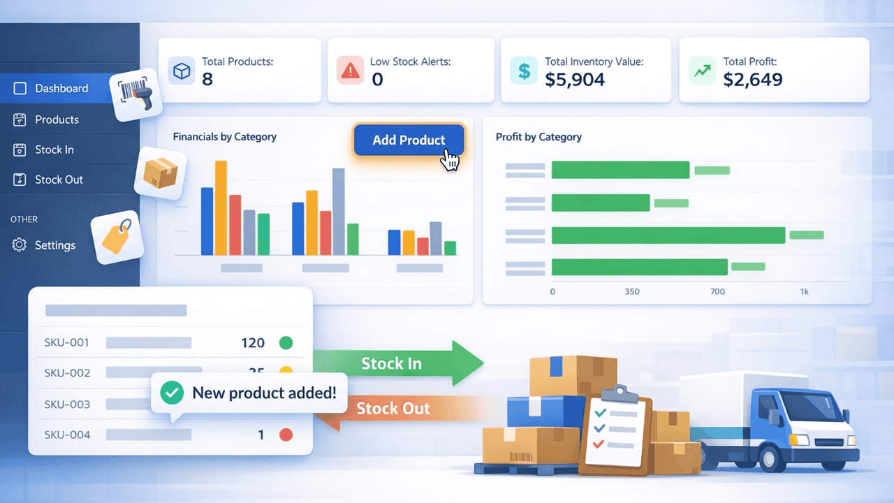 Adding products to inventory
